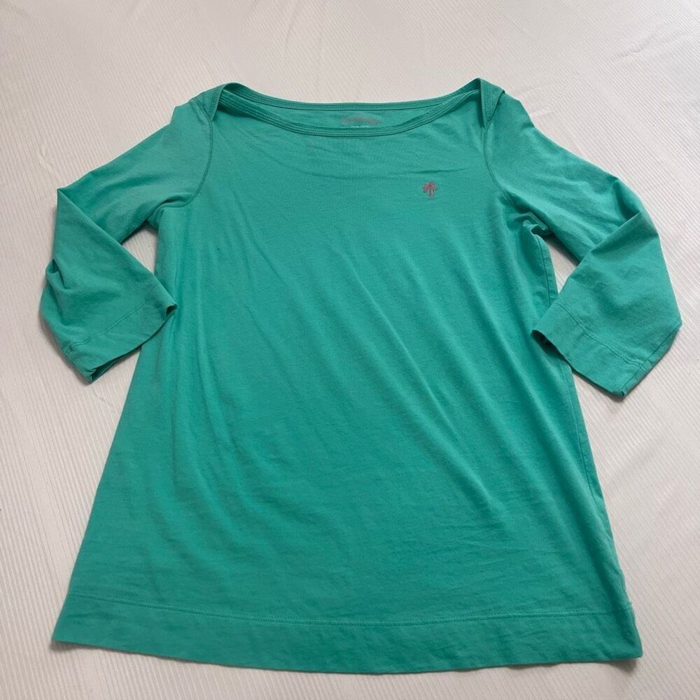 Lilly Pulitzer Cotton Jade Top Blouse Size Medium